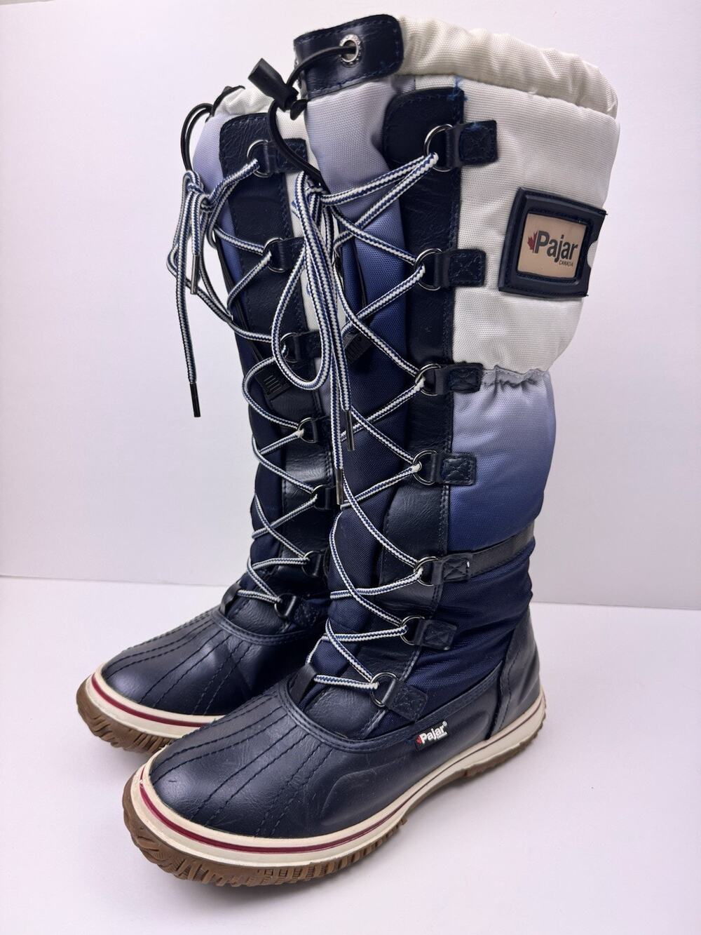 Pajar Gia Knee High Winter Boots Blue Ombre Nylon Women’s US 8-8.5 EU 39